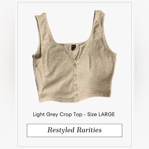 Grey Cropped Tank Top